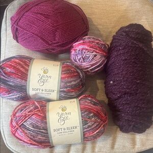Variety Yarn Bundle - Pink and Purple